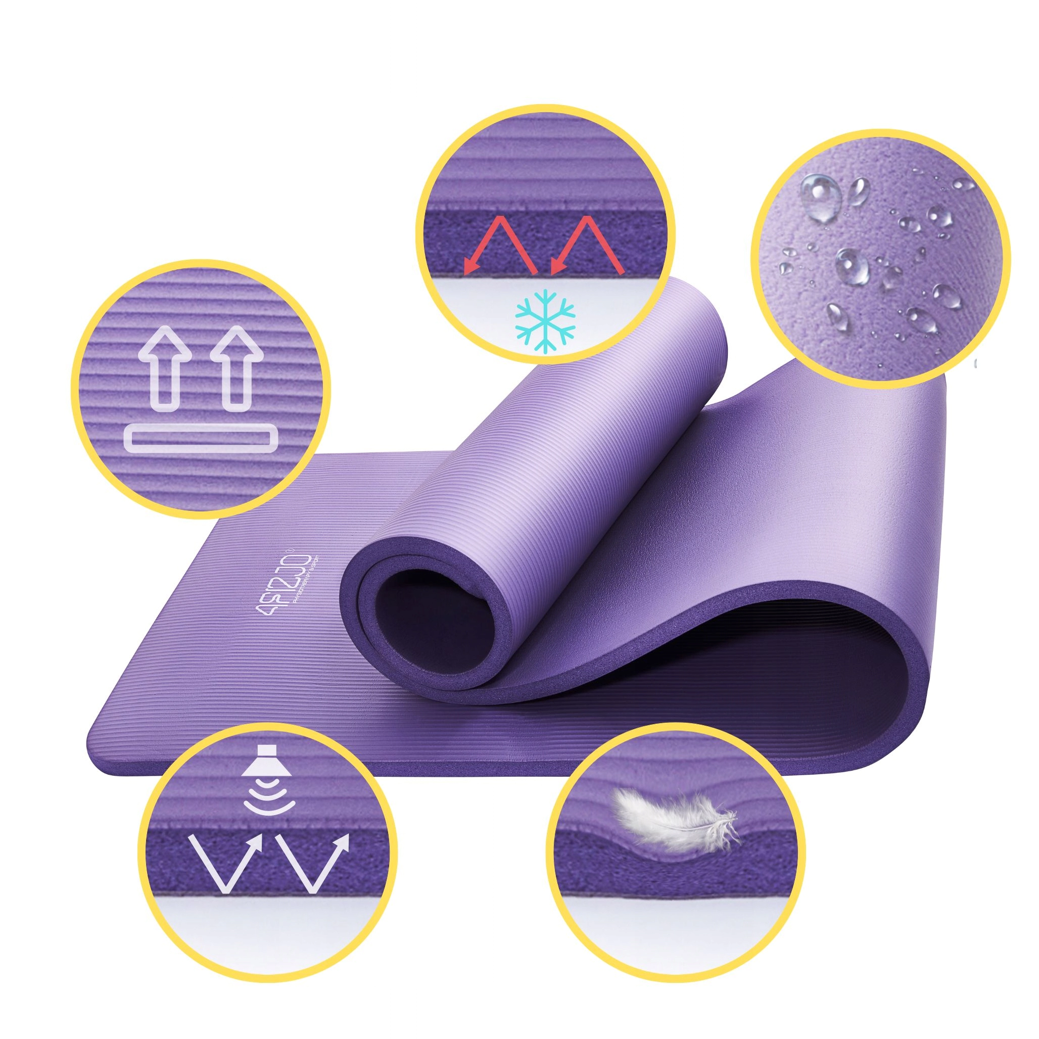 mata do cwiczen antyposlizgowa profesjonalna joga pilates kauczukowa