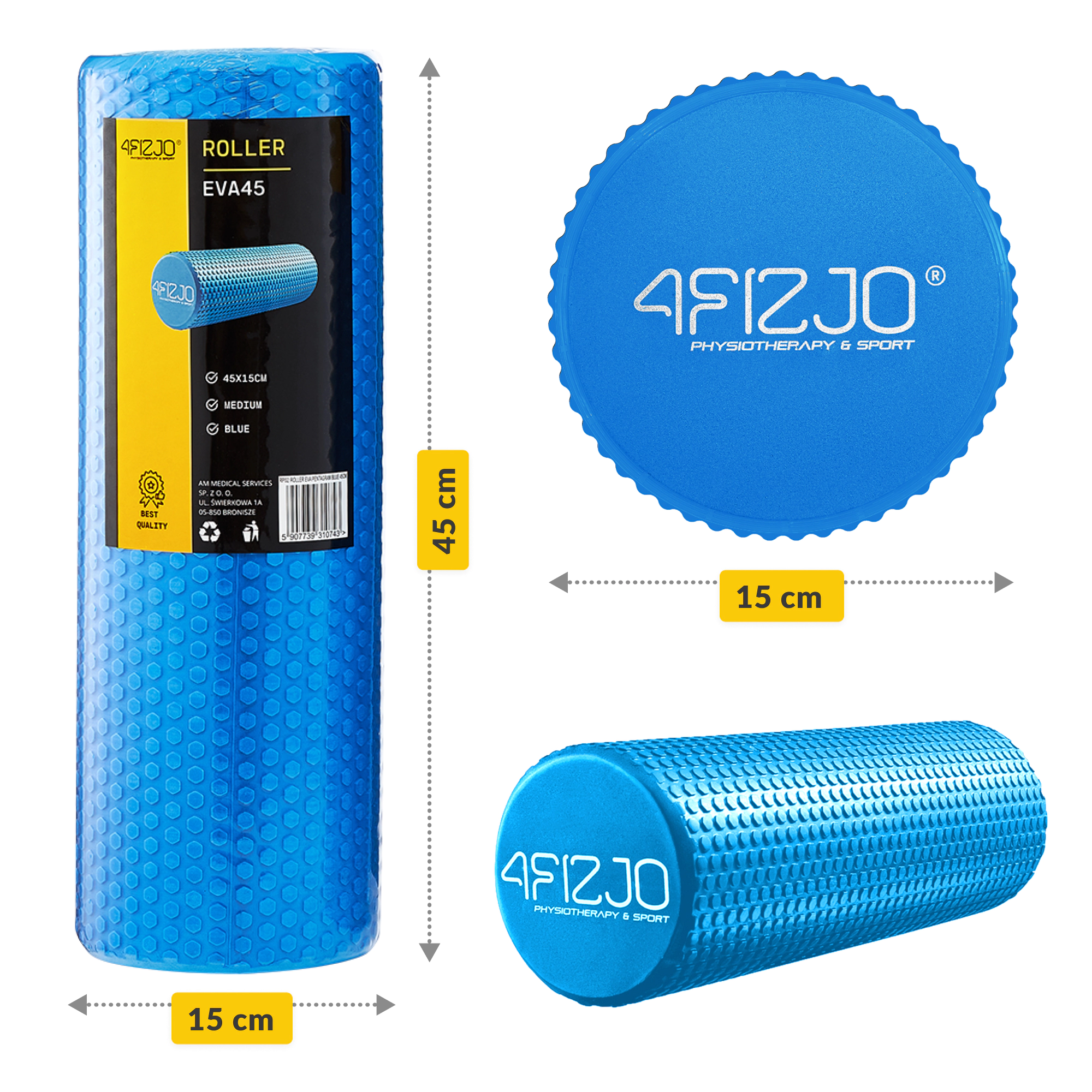 niebieski walek do masazu