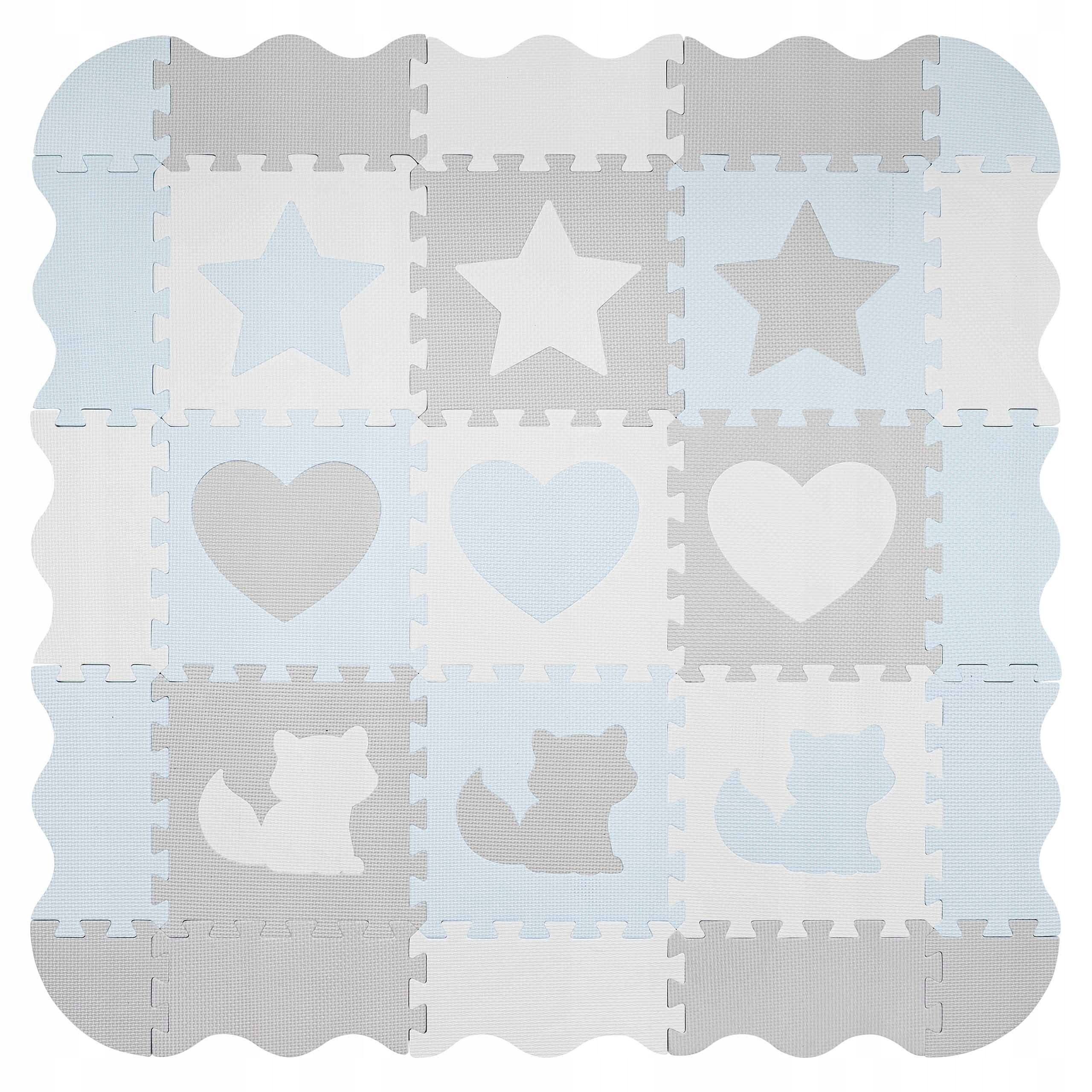 MATA EDUKACYJNA PIANKOWE PUZZLE KSZTAŁTY ZWIERZĘTA Materiał pianka