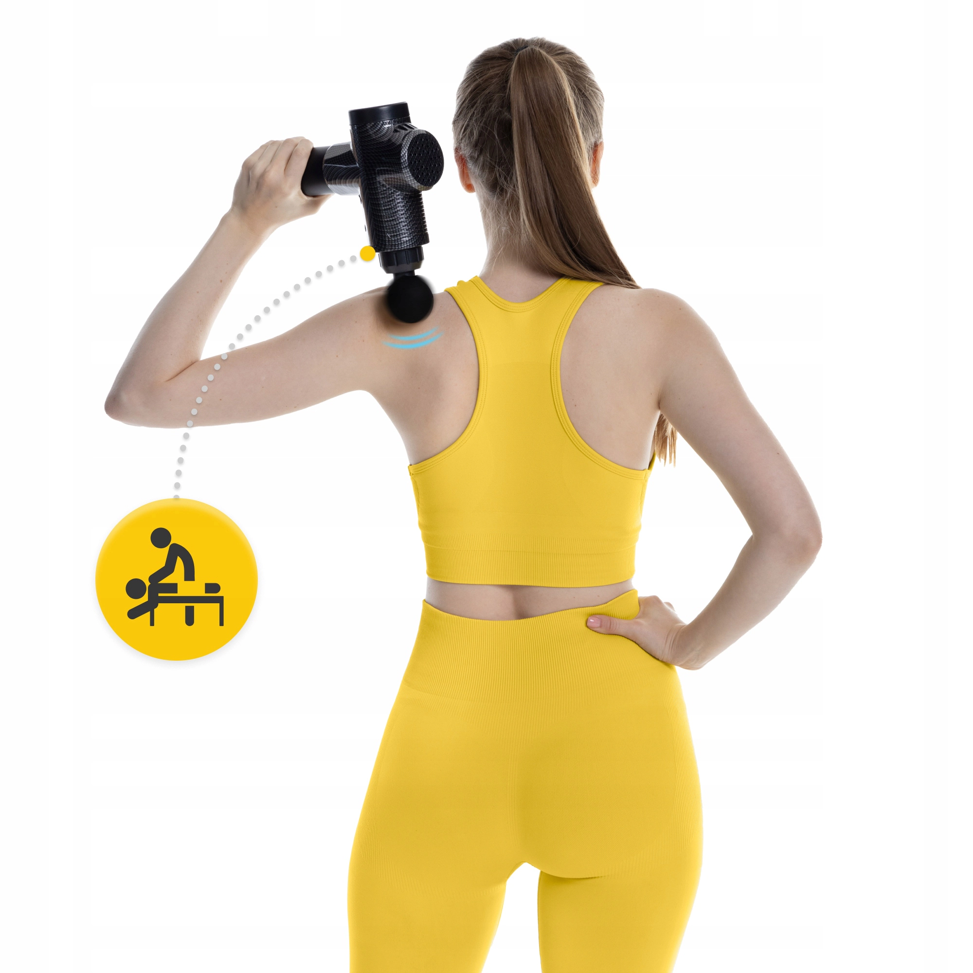 pistolet do masażu z wymiennymi końcówkami