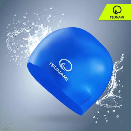 TSUNAMI PRO unisex úszósapka, kék