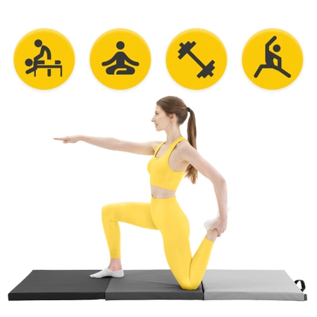 Összehajtható tornamatrac, szürke