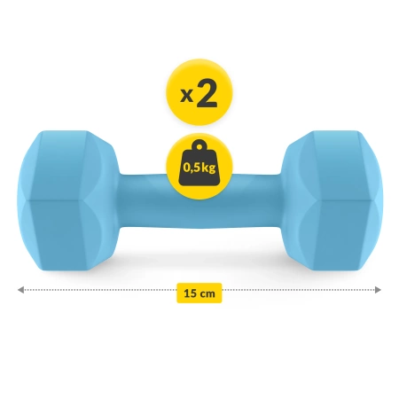 Bitumenes kézisúlyzó 2 x 0,5 kg