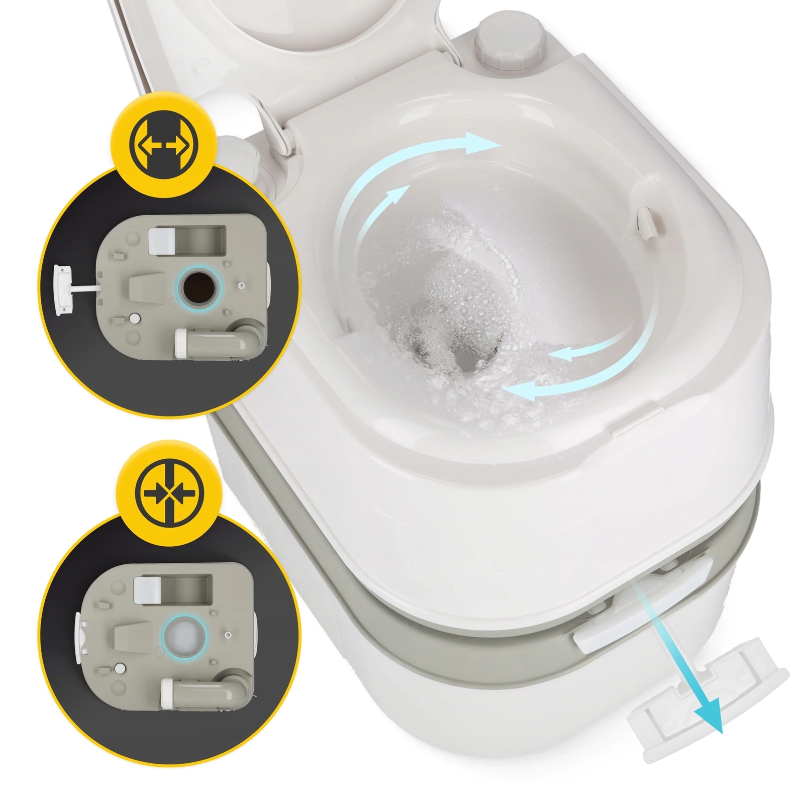 przenosna toaleta turystyczna kempingowa na dzialke biwak ze spluczka