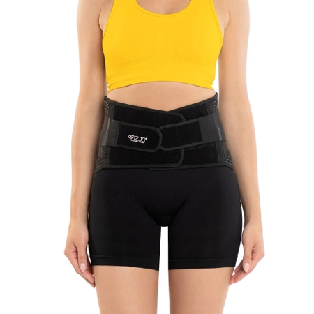 Ortopéd derékrögzítő, S, fekete