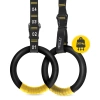 Gymnastic gyűrűk húzódzkodáshoz ABS-ből, fekete és sárga színben