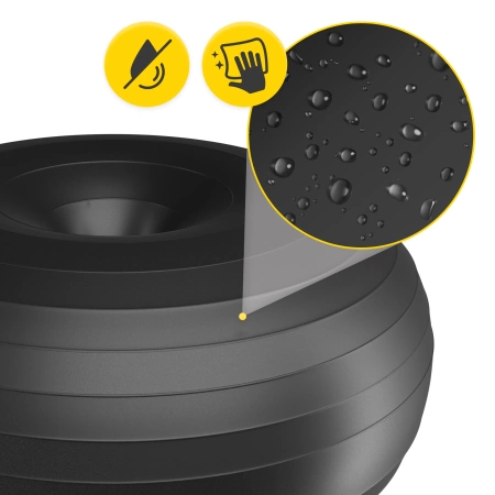 AIR BALL DONUT gimnasztikai labda, fekete