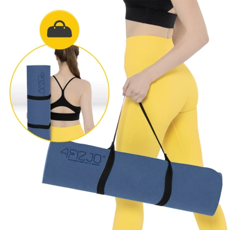 TPE csúszásgátló torna- és jógaszőnyeg, 0,6 cm, sötétkék