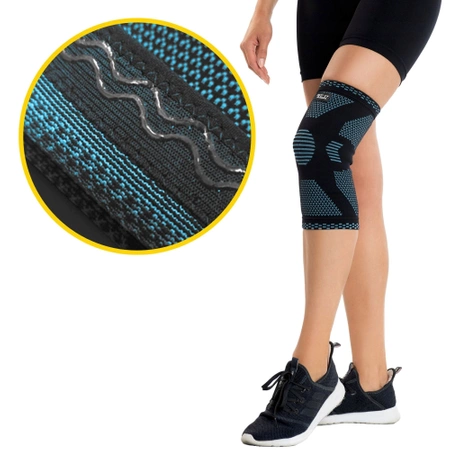 Rugalmas térdszorító, S, kék