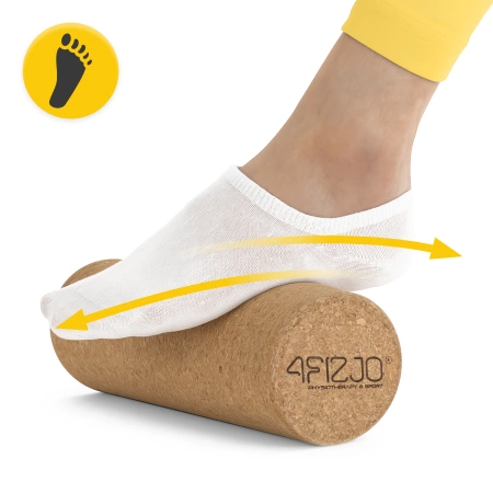 Sima felületű parafa masszázshenger, 30 cm