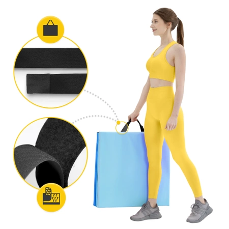 Összehajtható tornamatrac, kék