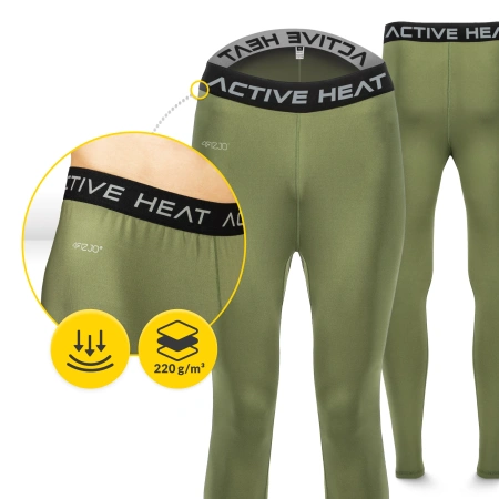 Unisex termikus alsóruha - zöld szett, póló + nadrág, XL méret