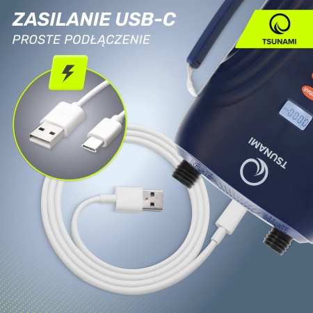 TSUNAMI akkumulátorral ellátott elektromos pumpa SUP deszkához