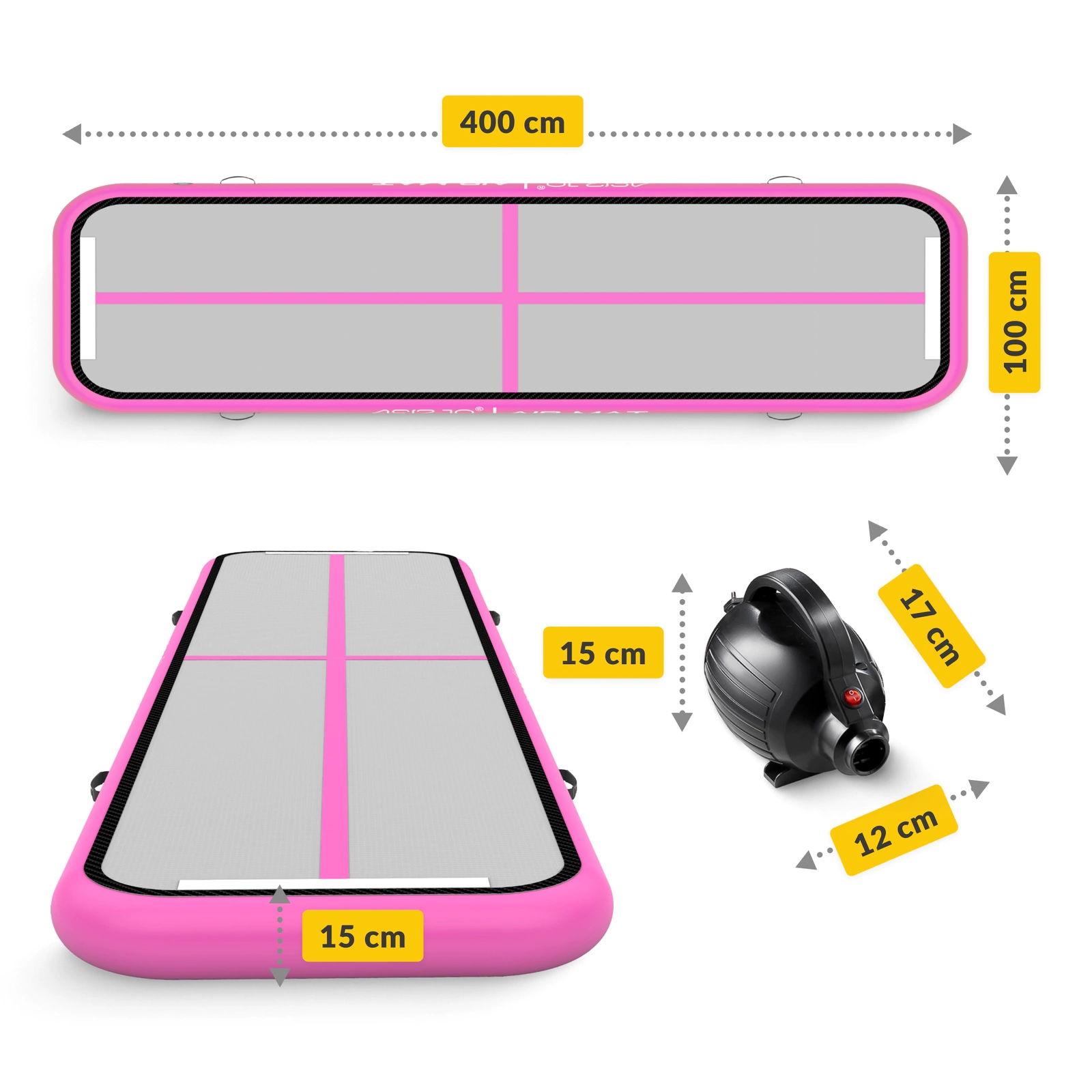 sciezka gimnastyczna akrobatyczna z pompka