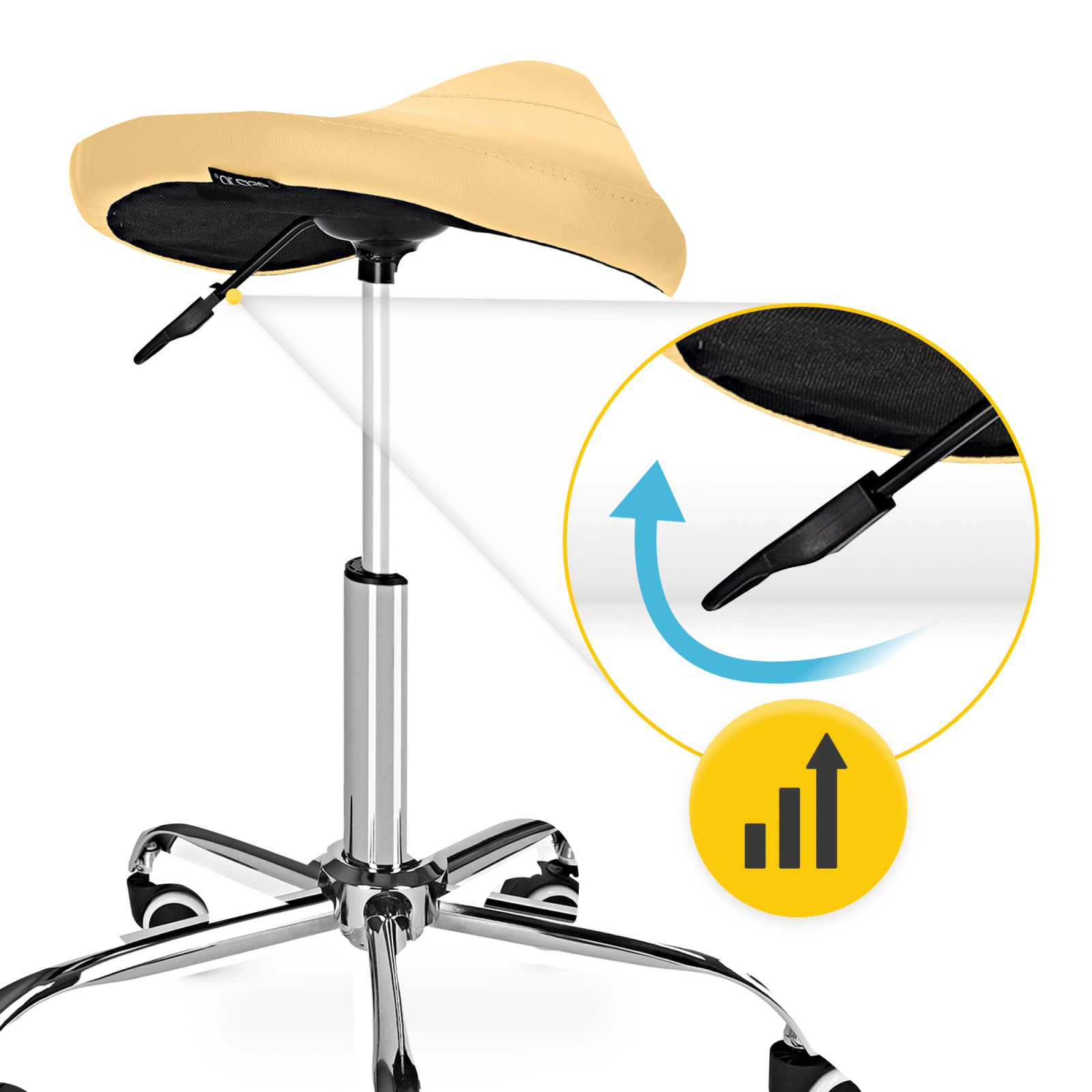 taboret stolek do masazu obrotowy wygodny lekarski kosmetyczny do gabinetu ergo 4fizjo