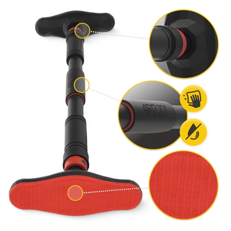 ULTRA feszítőrúdas húzódzkodó rúd, piros