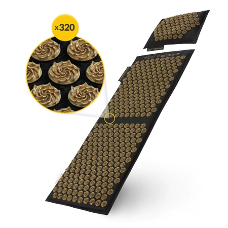 ECO akupresszúrás matrac párnával, XL, fekete