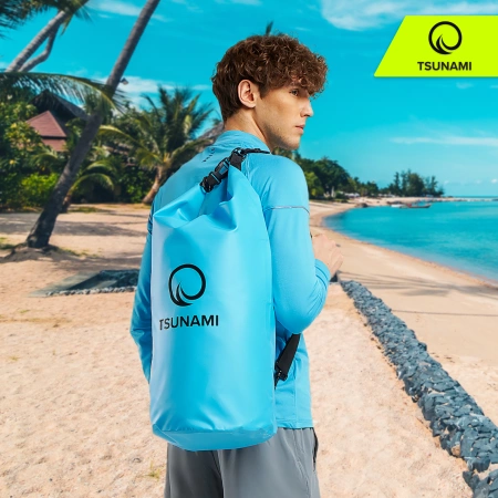 TSUNAMI vízálló zsák, 30 l, kék