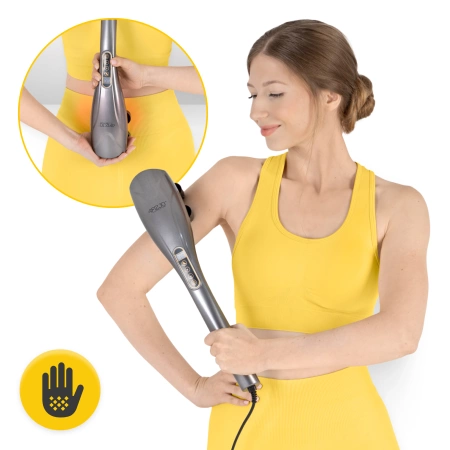 Kézi vibrációs masszírozó, szürke