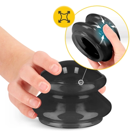 MED+ szilikonköpöly készlet, 4 db, fekete