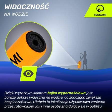 SUP PRO vízkiszorító úszó evezőhöz, narancssárga