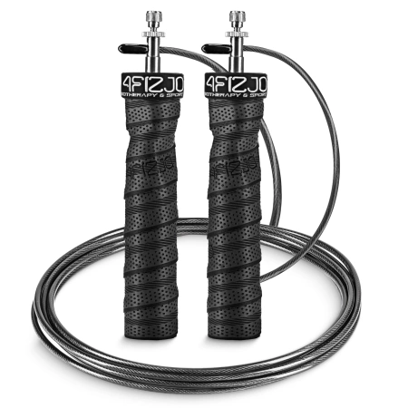 Súlyozott boksz ugrálókötél, 3 m, fekete