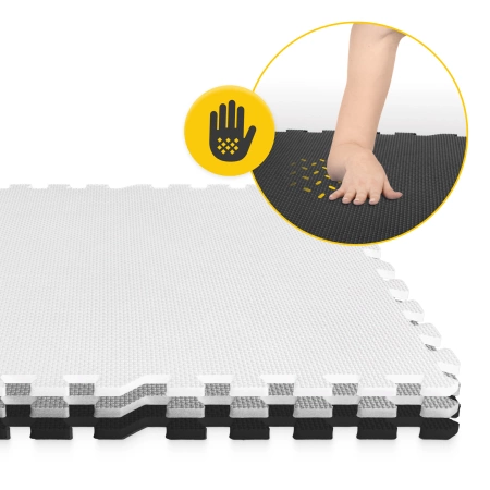 Gyerek oktató puzzle szőnyeg, 180 x 180 cm, szürke