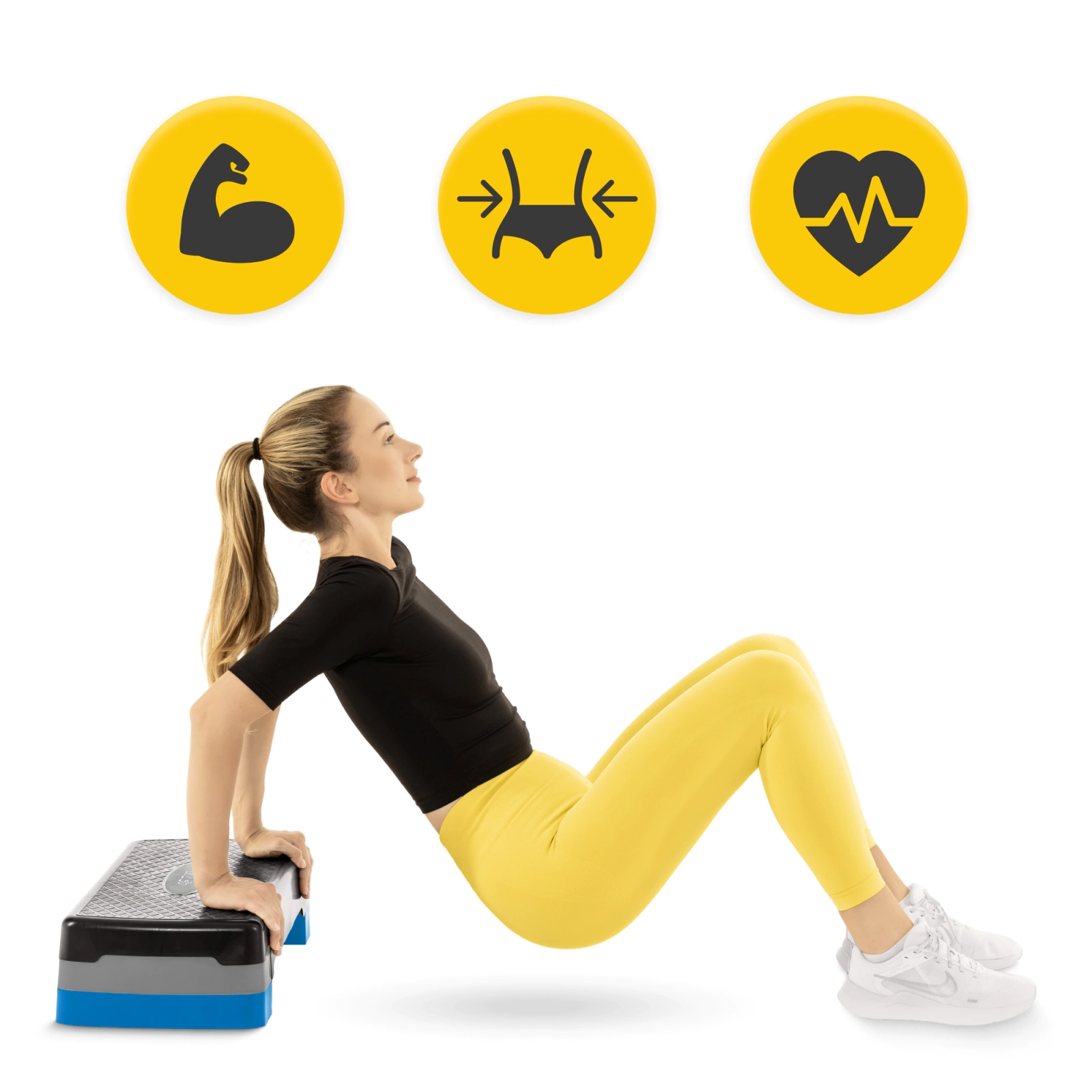 Stepper step do aerobiku 2-stopniowy do ćwiczeń