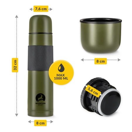 Termosz kávé- és teafőzéshez, 1 l, zöld