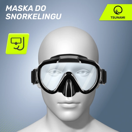 TSUNAMI búvár- és sznorkelező maszk