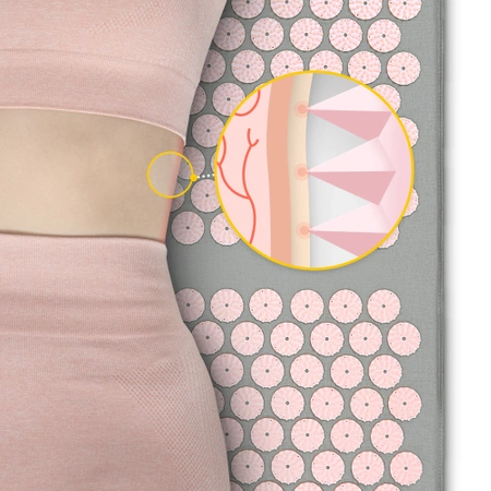 Párnával ellátott klasszikus nagy akupresszúrás szőnyeg, XL, narancssárga