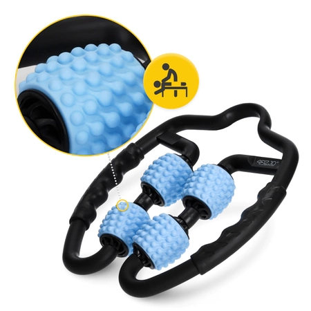 Bordázott masszázsroller, kék