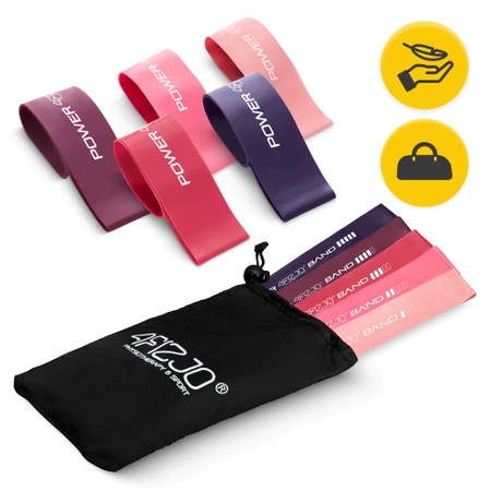 MINI POWER BAND erősítő gumiszalag szett, 5 db