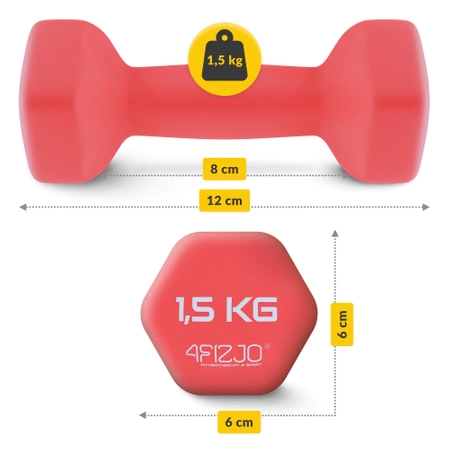 Classic öntöttvas kézi súlyzó, 2 x 1,5 kg