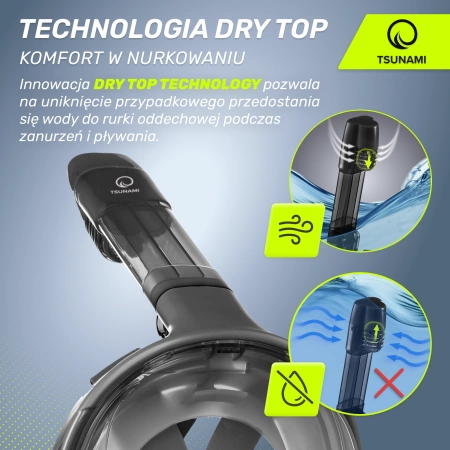 TSUNAMI teljes arcú búvármaszk, S/M