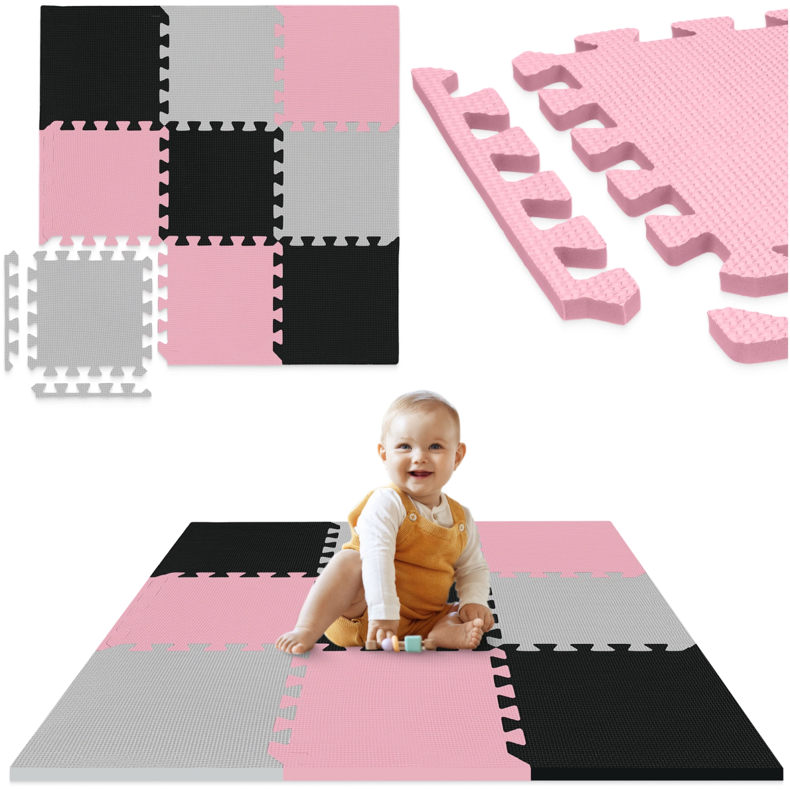 PUZZLE PIANKOWE MATA EDUKACYJNA DLA DZIECI 90x90x1 Kod producenta PASTEL-PINK 90