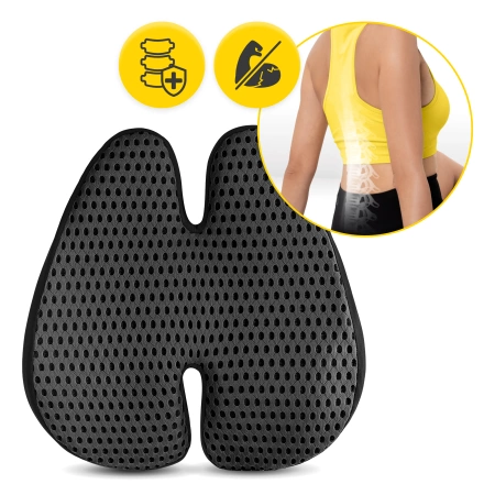 Ortopéd háttámasz párna, fekete