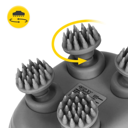 Elektromos vízálló fejmasszírozó, fekete