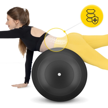 AIR BALL PEANUT gimnasztikai labda, fekete
