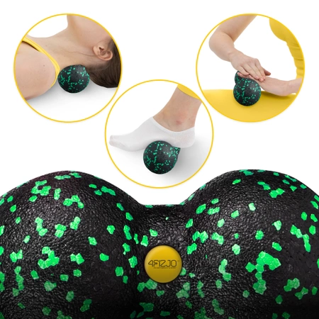 EPP dupla masszázslabda, 12 cm, zöld