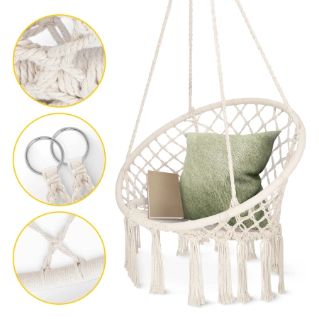 BOHO kerti hinta, bézs