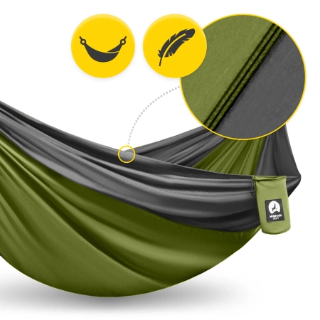 Mountain Goat kétfős utazási függőágy, szürke és zöld