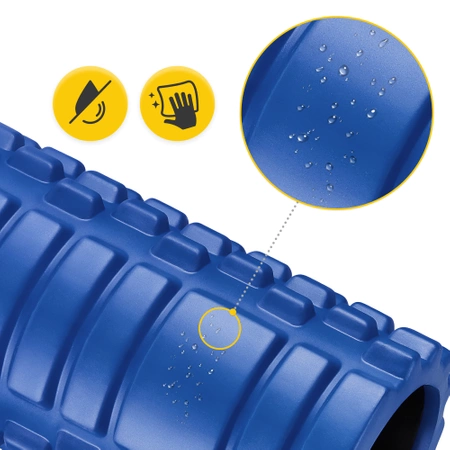 EVA bordázott masszázshenger, 33 cm, kék