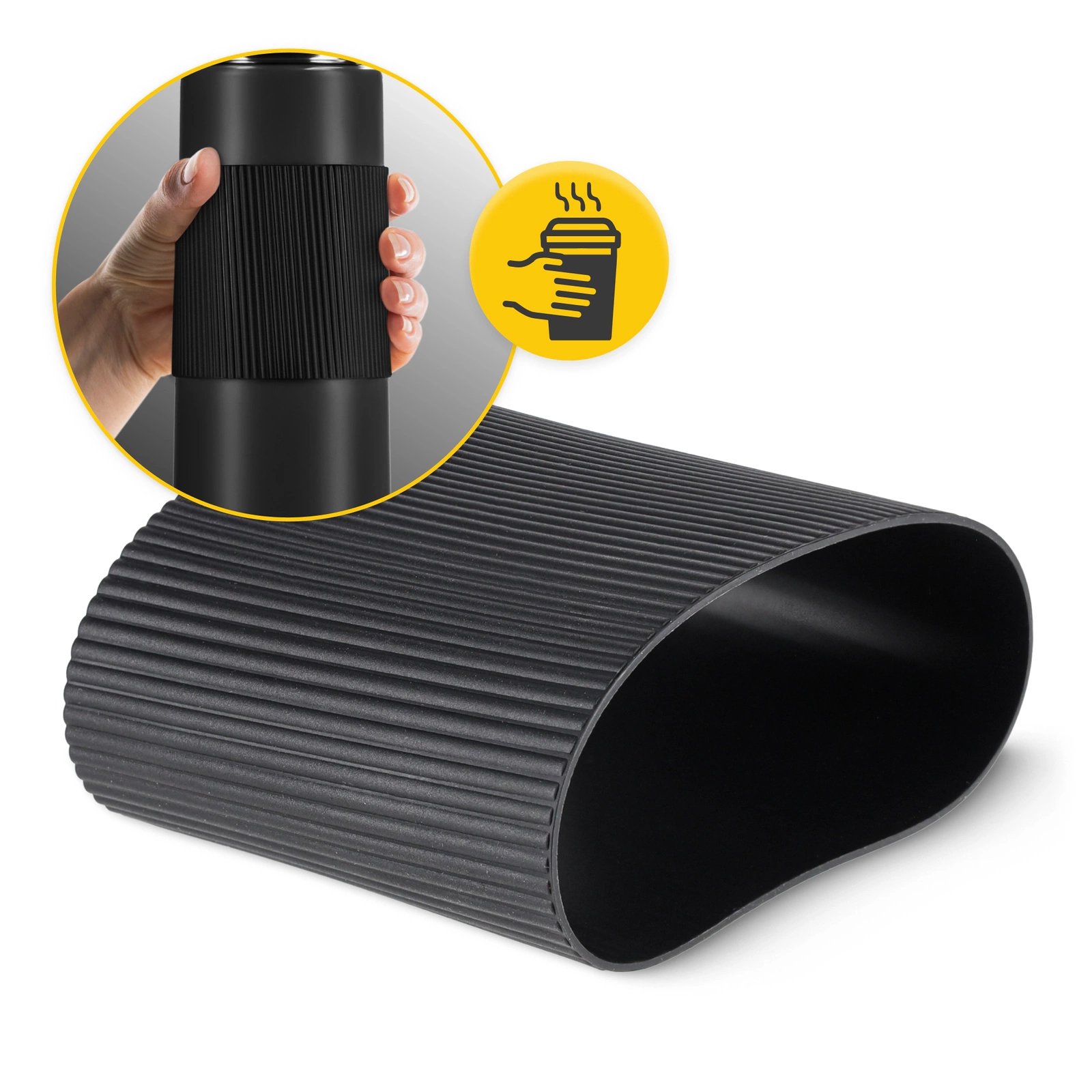 termos stalowy czarny duzy