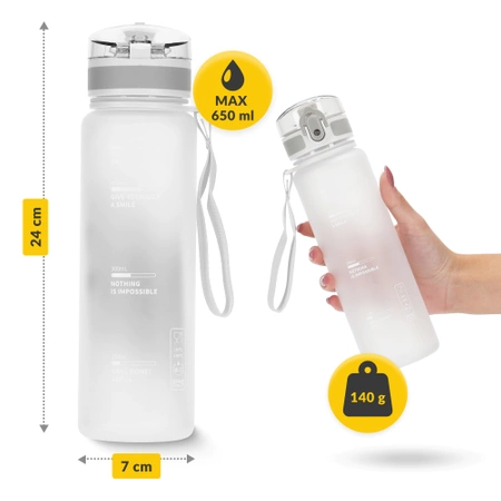 Sportkulacs, 650 ml, szürke