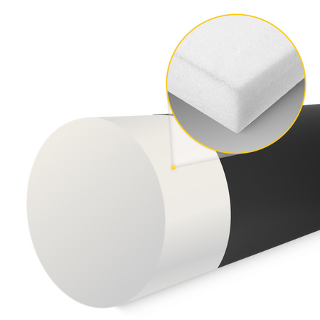 Masszázs henger, 60 × 15 cm, fekete