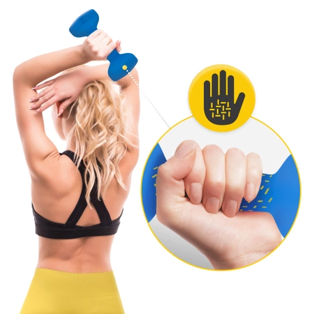 Öntöttvas kézi súlyzó szett, 12 kg