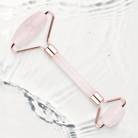 Természetes rózsakvarc arcgörgő