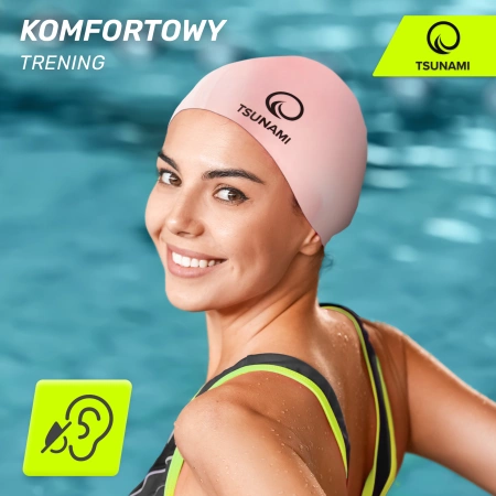 TSUNAMI unisex úszósapka, rózsaszín