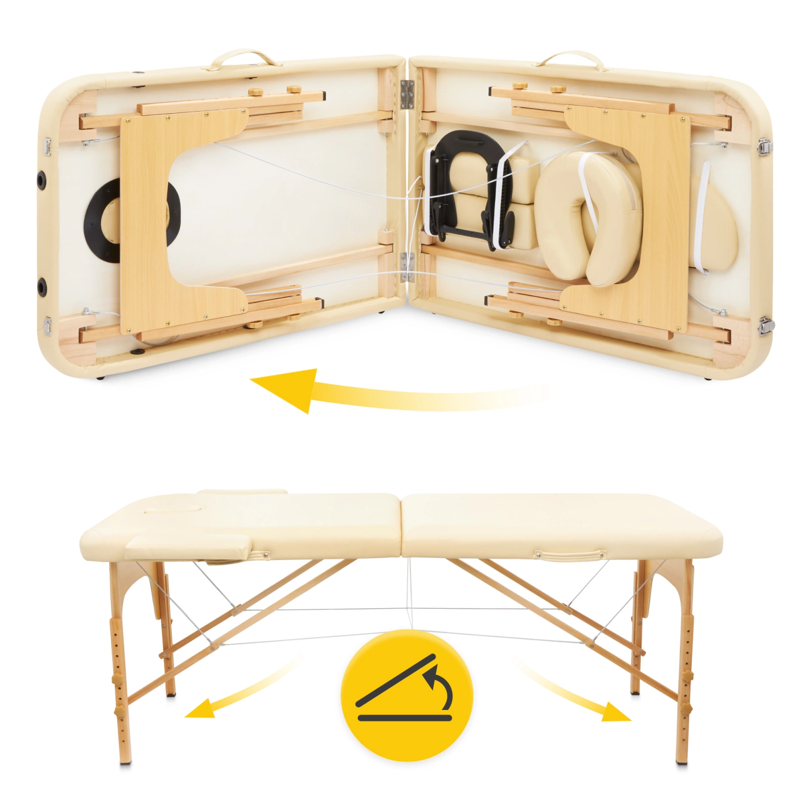 lozko stol do masazu drewniany skladany